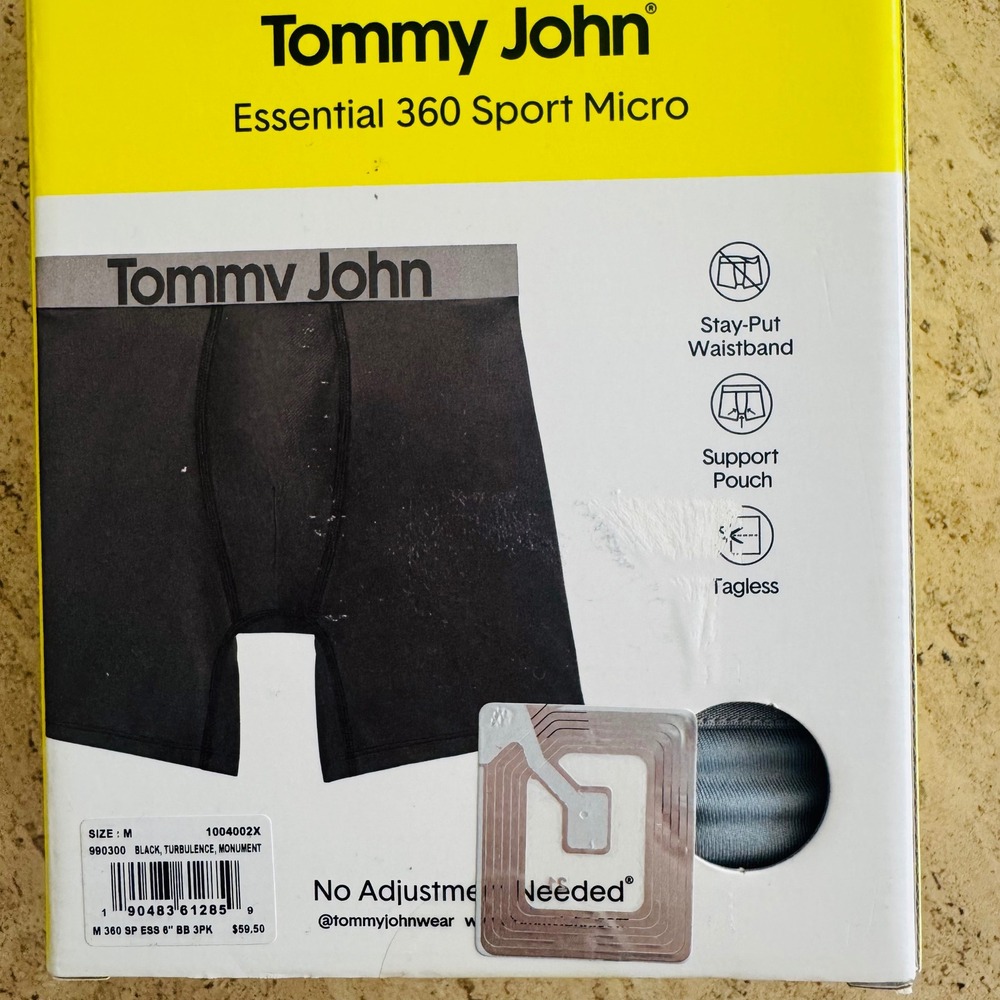 NEW Tommy John Performance Micro Stretch Boxer Brief 3 pack Medium - Picture 5 of 5